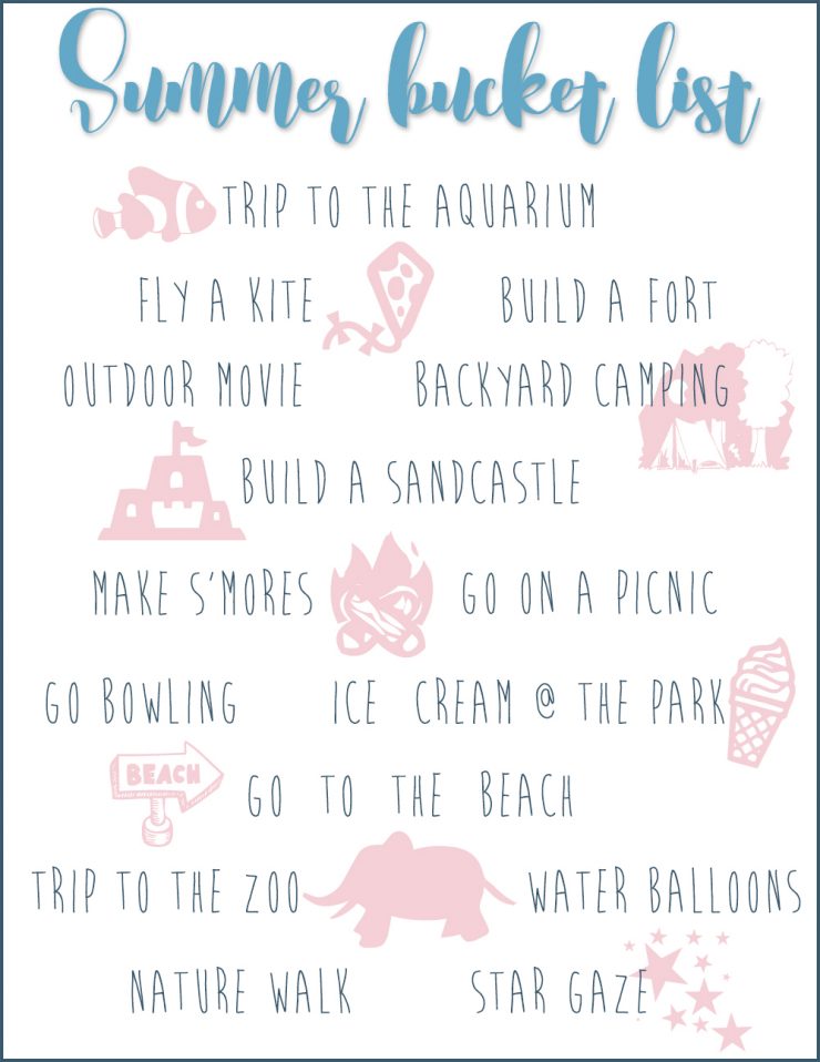 Summer Bucket List Printable