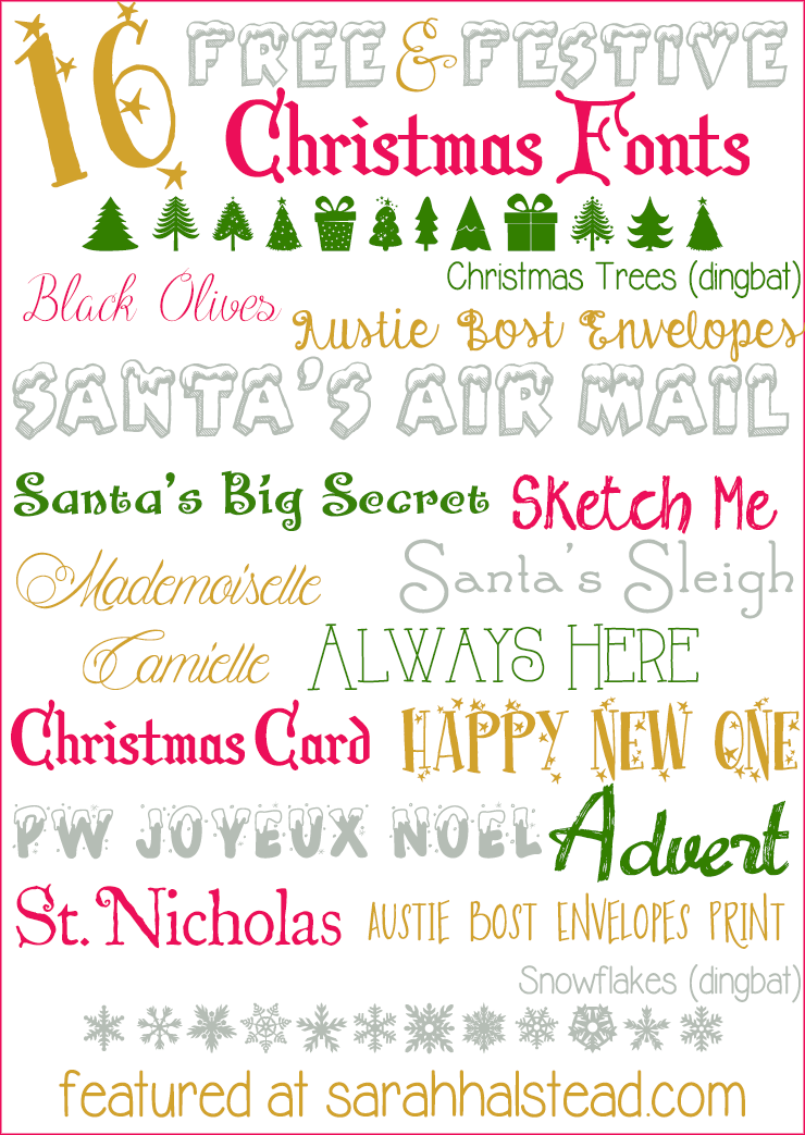  Free  Christmas Fonts 