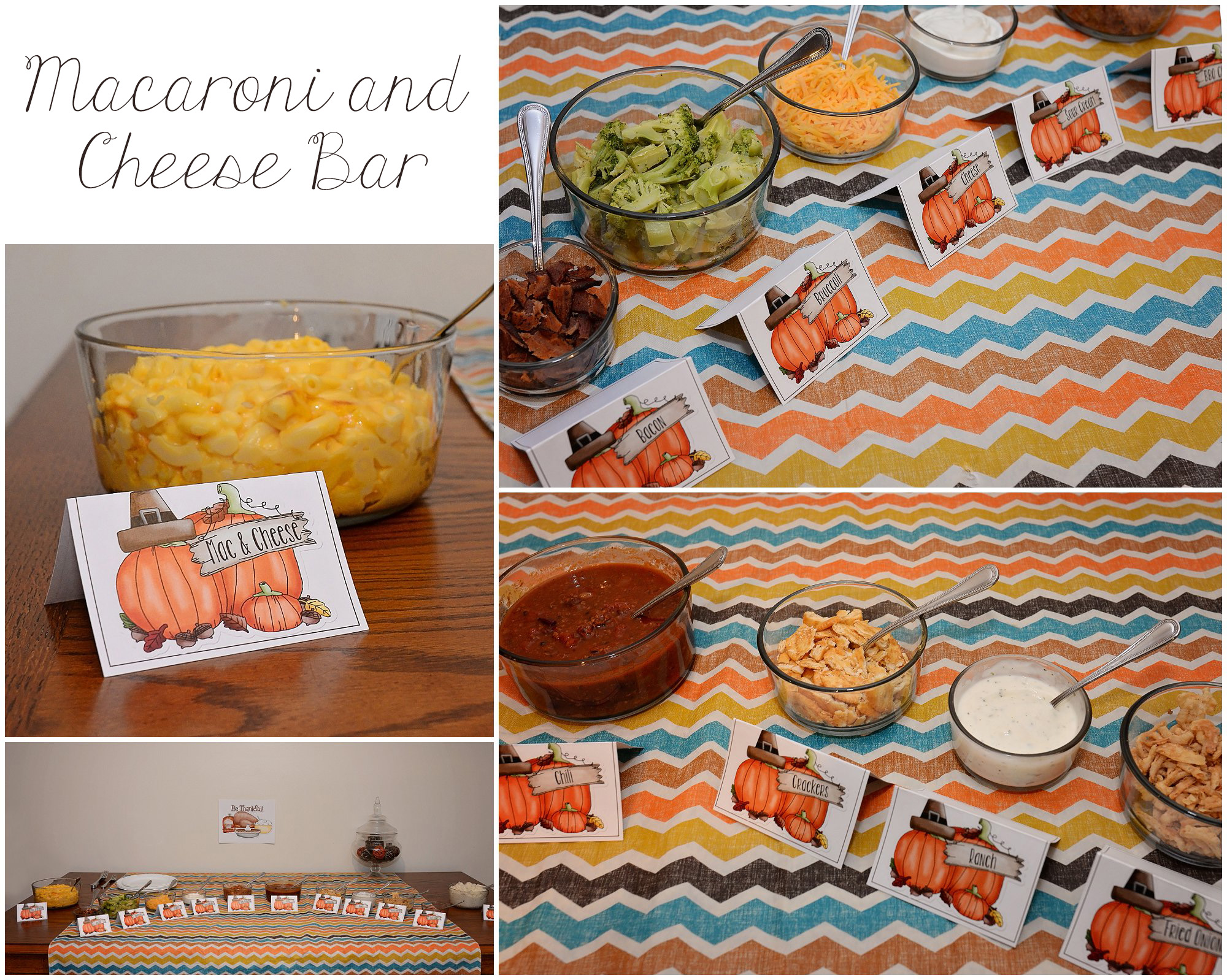 Macaroni and Cheese Bar for entertaining + FREE Printable Sarah Halstead