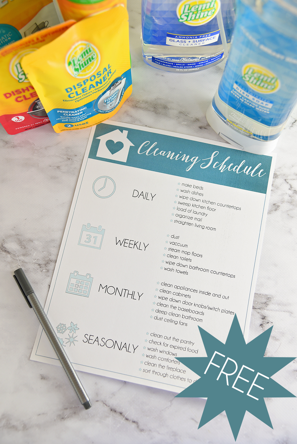 Free-Cleaning-Schedule - Sarah Halstead