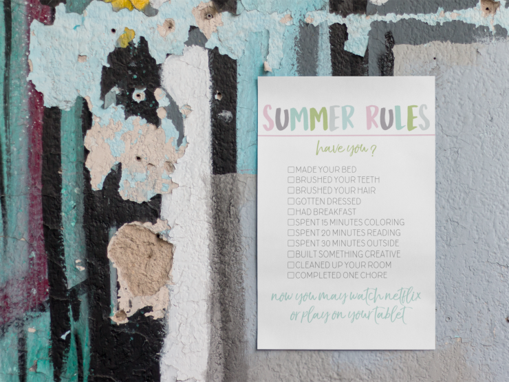 Summer Rules Printable Freebie Sarah Halstead Blog