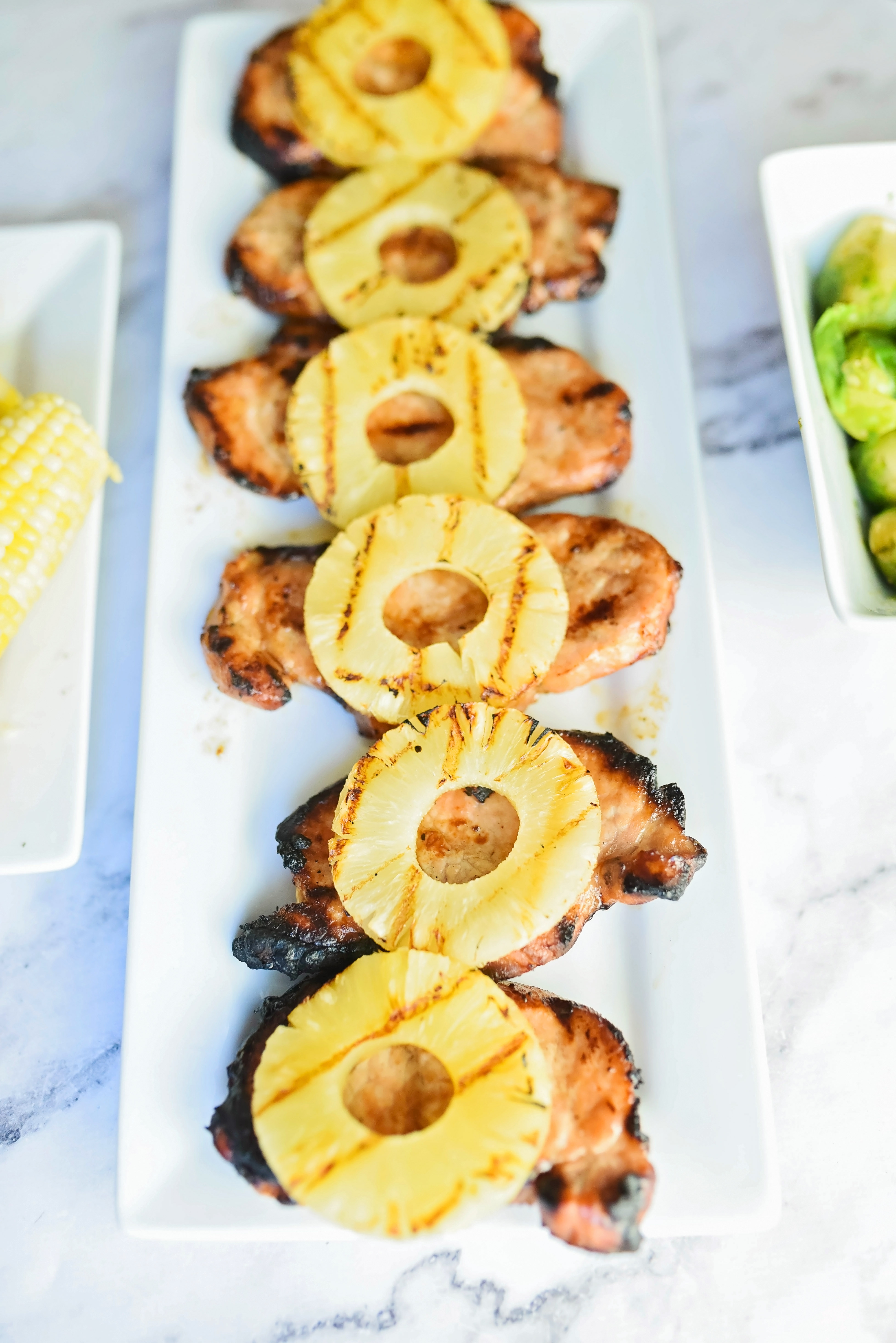 Grilled Pineapple Pork Chops Recipe by Sarah Halstead