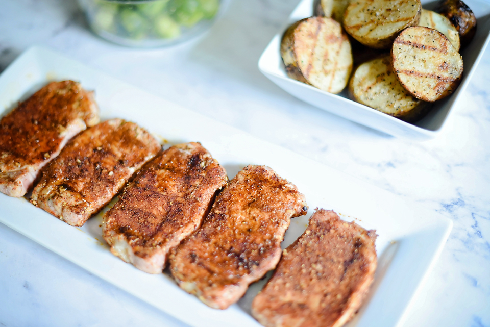 bbq dry rub pork chops Sarah Halstead