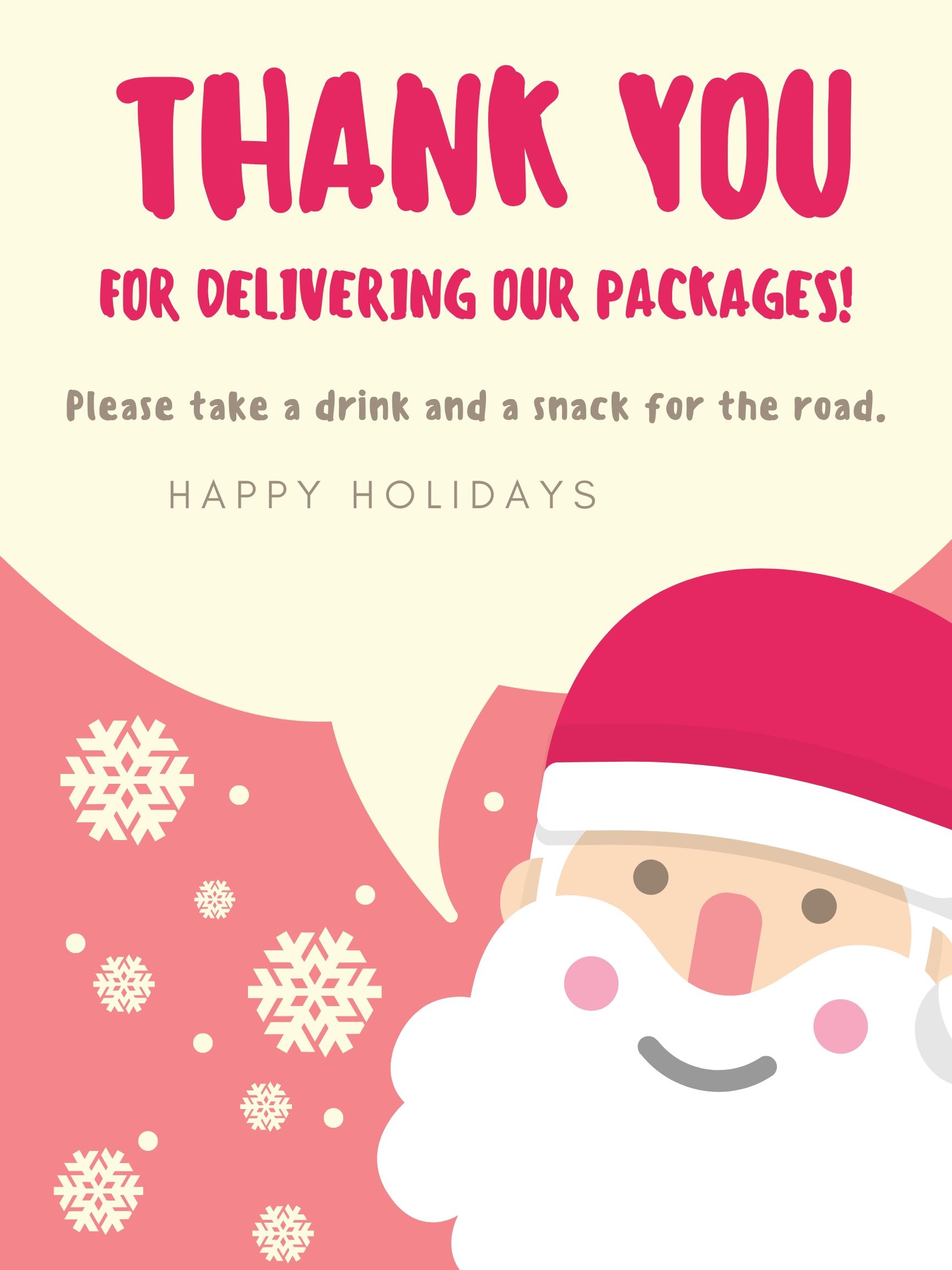 Delivery Driver Gift Free Printable Sign - Sarah Halstead